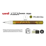 Marcador permanente Uni-Paint PX203, oro, punta extra fina