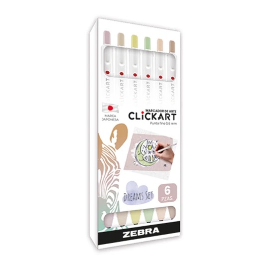 REG-PO-0012 Marcadores creativos Zebra ClickArt Pastel Dreams, surtidos - Image 1