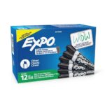 Marcador para pizarrón EXPO negro, punta cincel