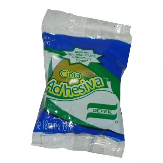 REG-PO-0032 Cinta adhesiva Devek 700 transparente, 18 mm x 33 m - Image 1