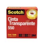 Cinta adhesiva Scotch 550 transparente, 19 mm x 33 m