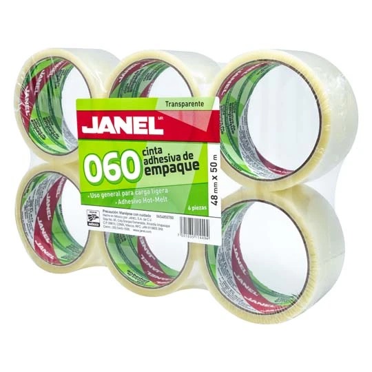 REG-PO-0042 Cinta de empaque Janel 65 transparente, 48 mm x 50 m - Image 1