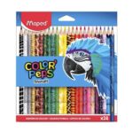 Lápices de colores Maped Peps Animals, triangular, 24 colores