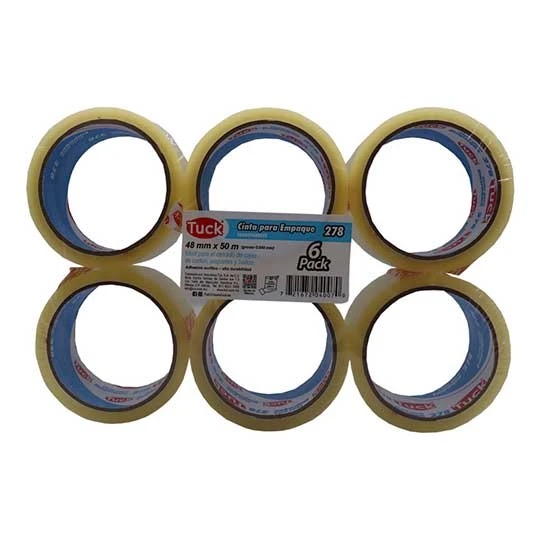 REG-PO-0070 Cinta de empaque TUK 257820 transparente, 48 mm x 50 m - Image 1