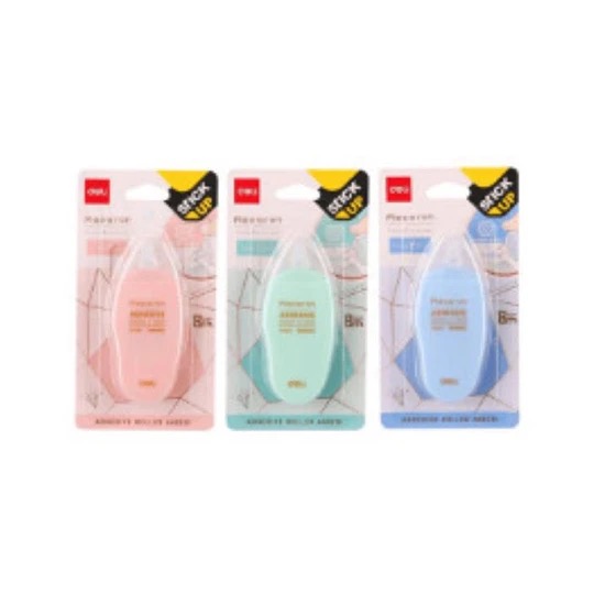 REG-PO-0233 Cinta adhesiva doble cara Deli EA49201, 6 mm x 8 m, transparente - Image 1