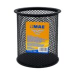 Portalápices MAE PLM de malla metálica, negro