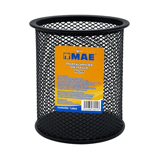 REG-PO-0236 Portalápices MAE PLM de malla metálica, negro - Image 1