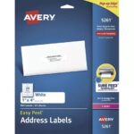 Etiquetas Avery 5261 Easy Peel, 2.5 x 10.2 cm, blancas