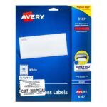 Etiquetas Avery 8167 Easy Peel, 1.3 x 4.5 cm, blancas