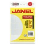 Etiquetas Janel No. 7, 25 x 38 mm, blancas