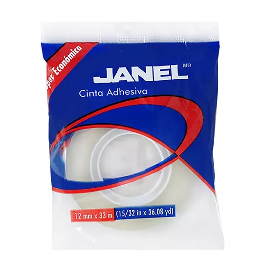 REG-PO-0294 Cinta adhesiva Janel 255 transparente, 12 mm x 33 m - Image 1
