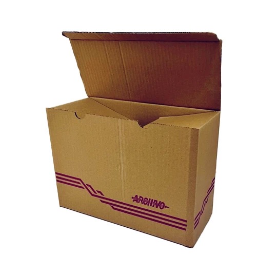 REG-PO-0342 Caja para archivo Kyma Galletera, cartón corrugado kraft, 26.5 x 37 x 15 cm - Image 1