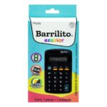 Calculadora de bolsillo Barrilito 7723G, LCD de 8 dígitos, energía dual