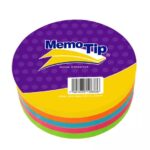 Notas adhesivas troqueladas Janel Memotip, forma círculo, 5 colores, 250 hojas