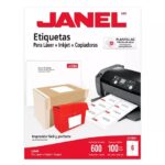 Etiquetas para envíos Janel 1095164101 (formato 5164), 8.5 x 10.2 cm