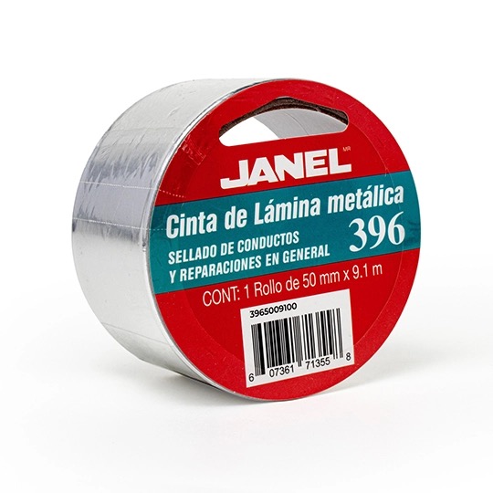 REG-PO-0842 Cinta adhesiva foil de aluminio Janel 3965009100, plata, 50 mm x 9.1 m - Image 1