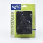 Cordón porta gafete Sablón 306.1023NE, poliéster plano con bandola metálica, negro