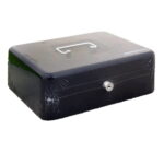 Caja para Dinero Metálica Barrilito CM3, color gris
