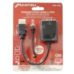 Convertidor de Audio y Video Mitzu MHD-1020, HDMI a VGA, color negro