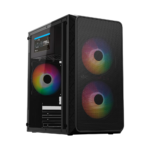 Gabinete Gamer Acteck Doom Pro Mesh GI730M, Micro-ATX y Mini-ITX, negro