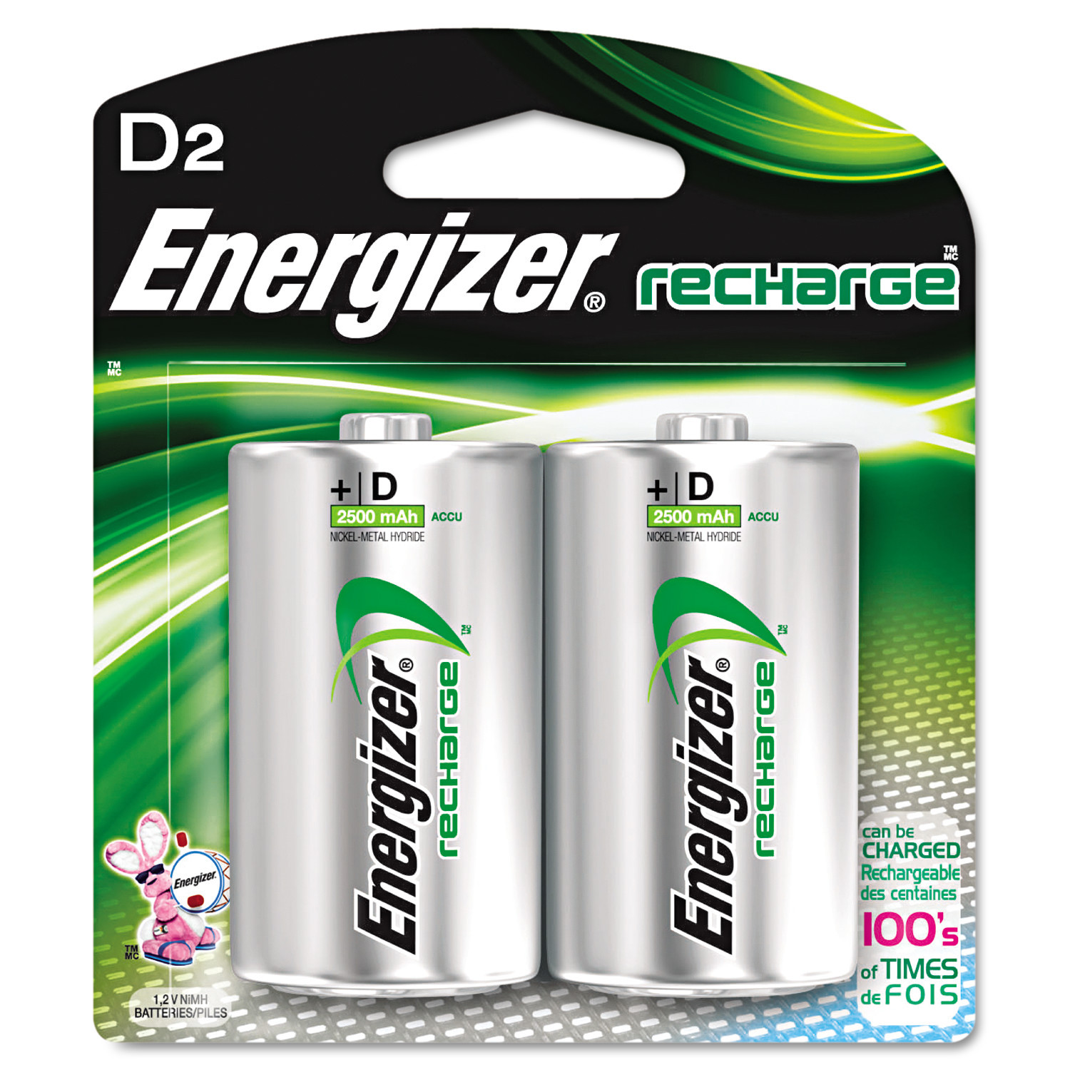 Energizer-Pilas-Recargables-De-NiMH-D-2-BaterasPack_1.jpeg Pilas Recargables Energizer E0800700, tamaño D, NiMH 1.2 V, paquete con 2 piezas - Image 1
