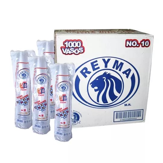 REG-CC-0030 Vaso desechable de plástico Reyma No. 10 caja con 1000 piezas - Image 1