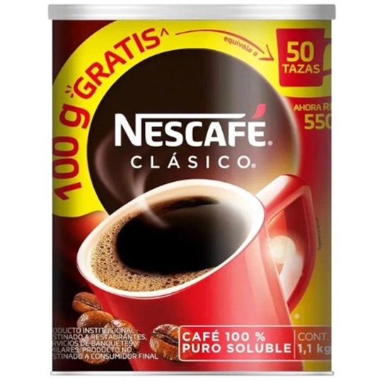 REG-CC-0088 Café soluble Nescafé Clásico 1.1 kg Bag in Box - Image 1