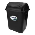Cesto de Basura Sablón 8095NE Rectangular, 17 L, Color Negro