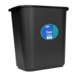 Cesto de Basura Sablón 8015NE Rectangular, Color Negro