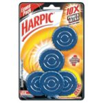 Harpic Pastilla Desodorante Redonda 45 g, Paquete con 5 Piezas