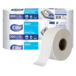Papel Higiénico Institucional Elite JR 8057, Hoja Doble, 200 m, Paquete con 12 Rollos