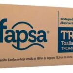 Toalla de Papel en Rollo Dalia Fapsa TR03610, Hoja Sencilla, 180 m, Paquete con 6 Rollos