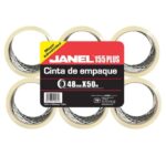 Cinta de empaque Janel 155 transparente, 48 mm x 50 m