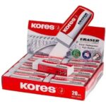 Borrador blanco plástico Kores 110 x 55 x 20 mm