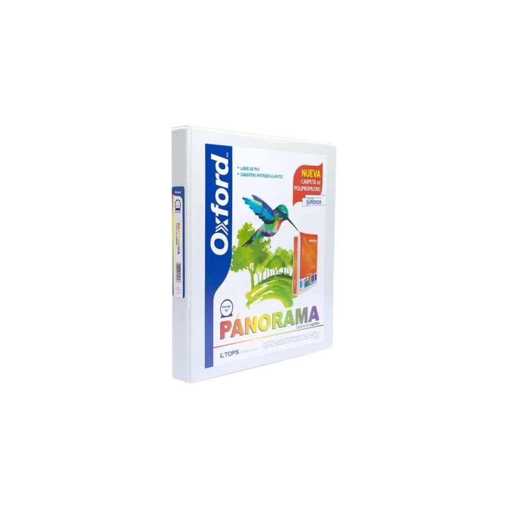 REG-PO-0181 Carpeta panorámica Oxford blanca, 1 pulgada - Image 1