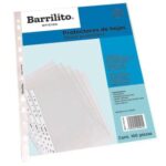 Protector de hojas Barrilito, tamaño carta, traslúcido