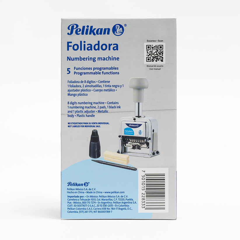 REG-PO-0286 Foliador Pelikan de 8 dígitos - Image 1
