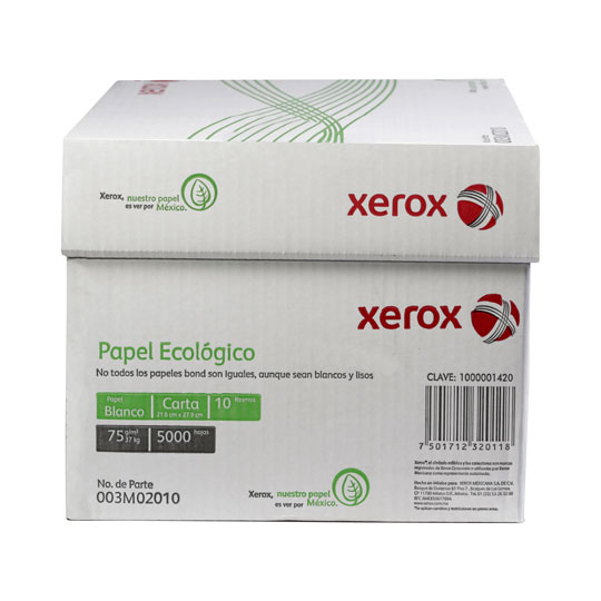 REG-PO-0323 Caja de papel ecológico Xerox carta, 93% blancura - Image 1