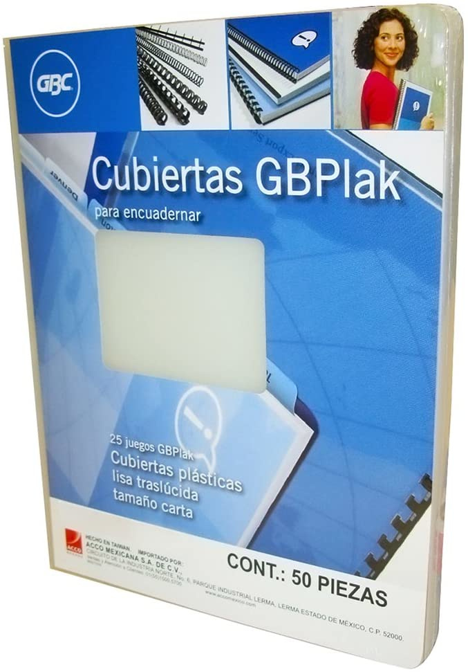 REG-PO-0341 Cubiertas GBC Gbplak P3558, tamaño carta - Image 1