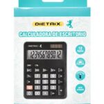 Calculadora de escritorio Dietrix 5262, pantalla de 12 dígitos, energía dual
