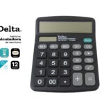 Calculadora de escritorio Delta 7807CDE, pantalla inclinada de 12 dígitos