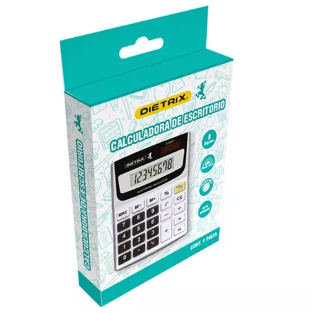 REG-PO-0362 Calculadora de escritorio Dietrix 4293, pantalla LCD de 8 dígitos - Image 1
