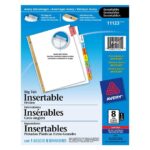 Separadores Avery CI2138, carta, 8 divisiones