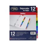 Separadores Wilson Jones P1348, carta, 12 divisiones
