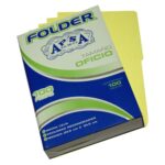 Fólder APSA L24FO, oficio, 1/2 ceja, amarillo pastel