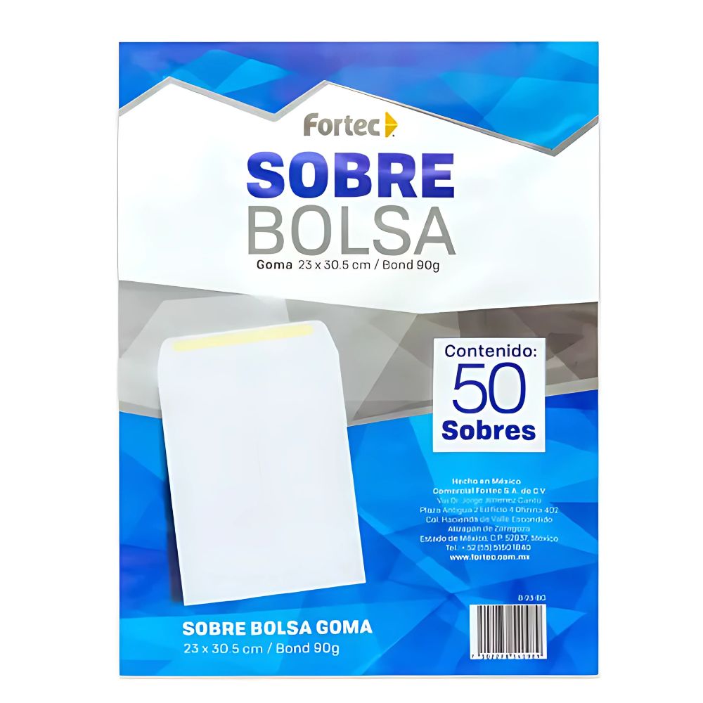 REG-PO-0473 Sobre bolsa Fortec B-23-BG, carta, blanco - Image 1