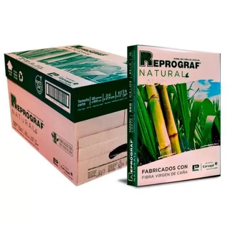REG-PO-0485 Caja de papel ecológico Reprograf Natural, carta, 72 g/m² - Image 1