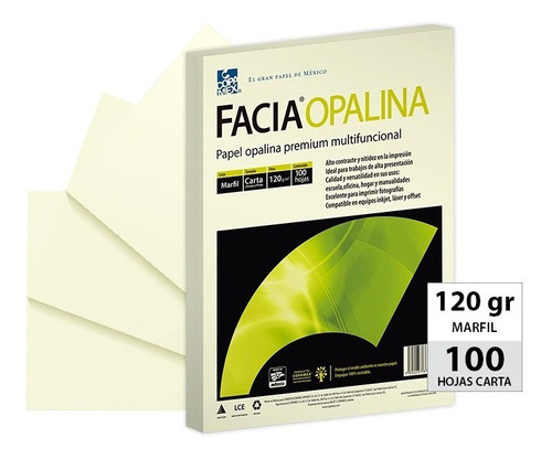 REG-PO-0490 Papel opalina Copamex marfil A6022120011A0FC, carta, 120 g/m² - Image 1