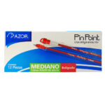 Bolígrafo Azor Pin Point 6830, punto mediano 1.0 mm, rojo