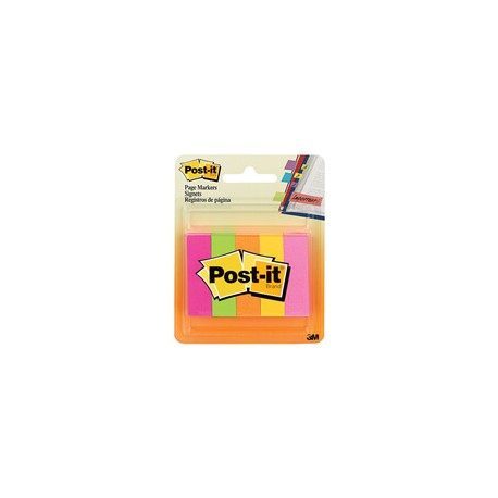 REG-PO-0637 Señaladores Post-it 670-5AF, colores neón, 250 banderitas - Image 1